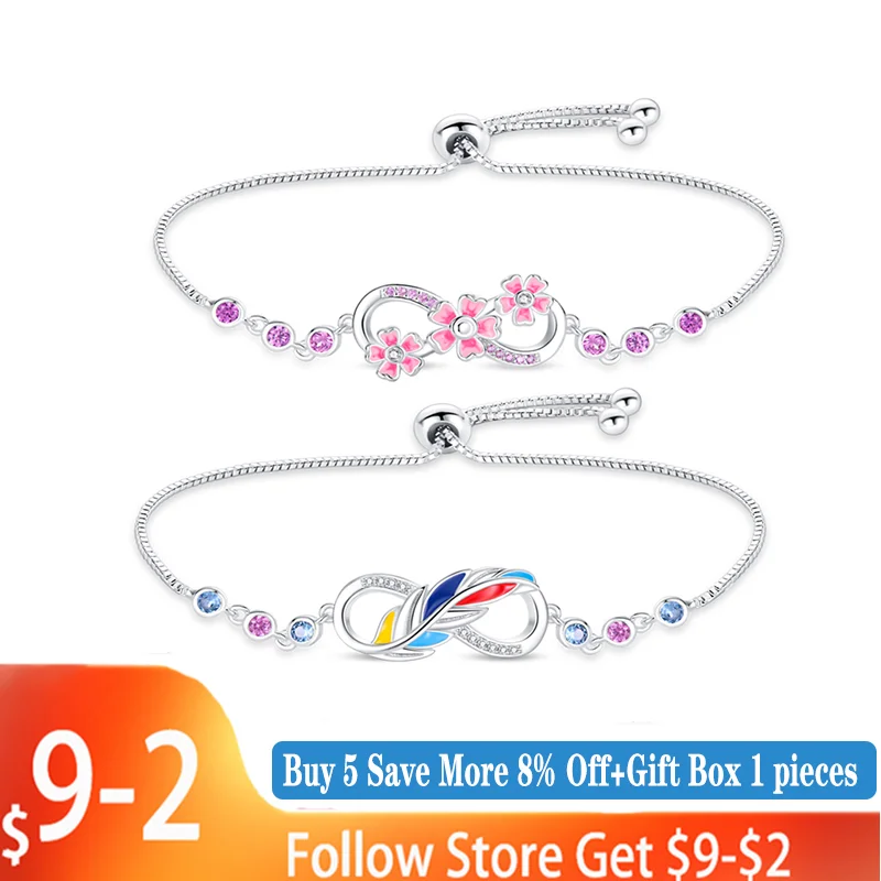 

.Wholesaler New Arrival Original 925 Sterling Silver Lucky Symbol Adjustable Bracelet DIY Beaded Charm Bracelet Women Gift Jewel