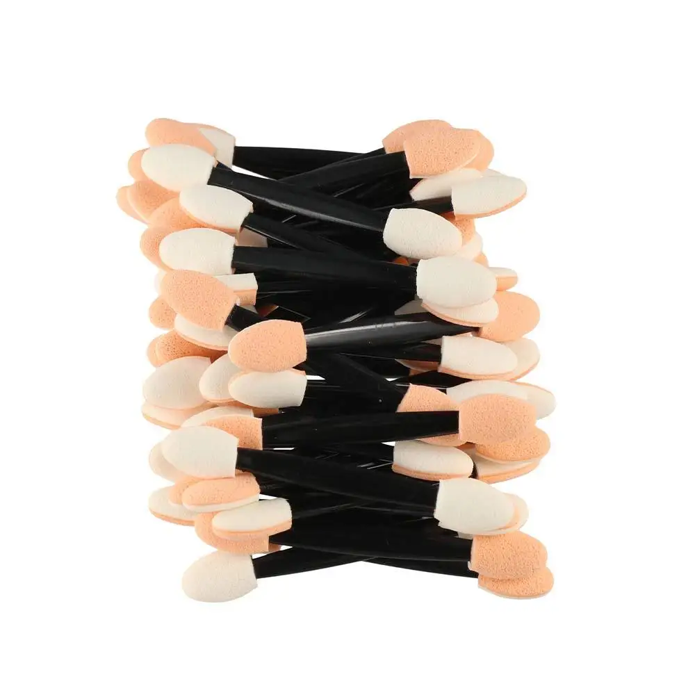 50Pcs Dual Sided Disposable Eye Shadow Brush Dyed Eye Makeup Sponge Eyeshadow Stick Small Dizzy Dual Sides Eye Shadow Applicator
