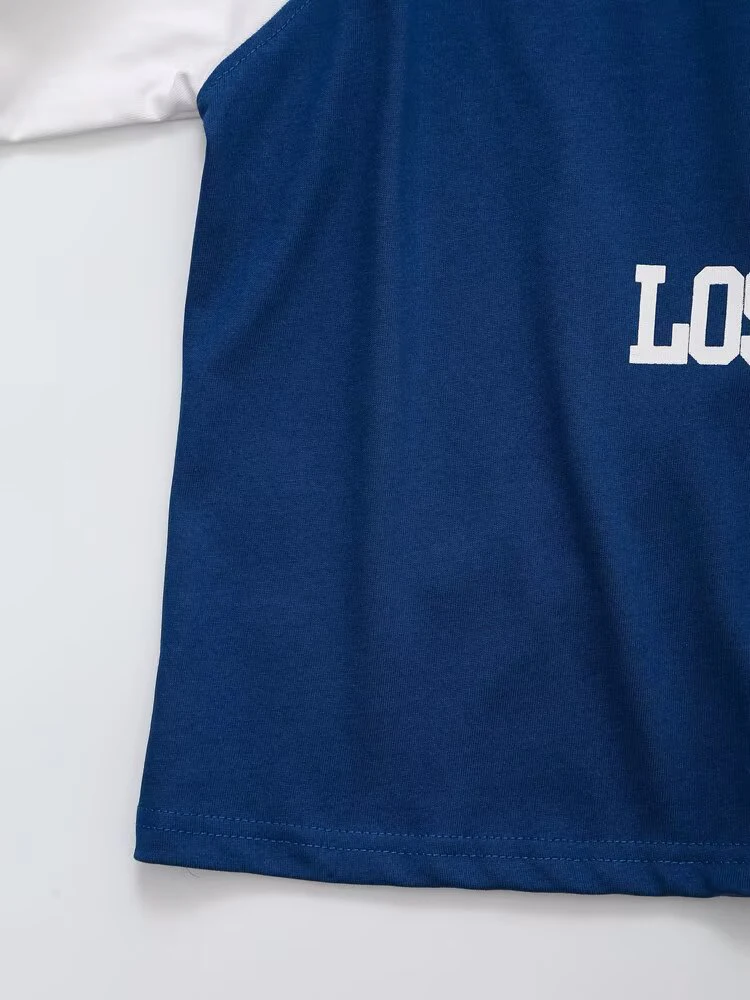 Новые летние поступления, женская свободная спортивная футболка с короткими рукавами и принтом в американском стиле ретро, повседневный комплект с шортами