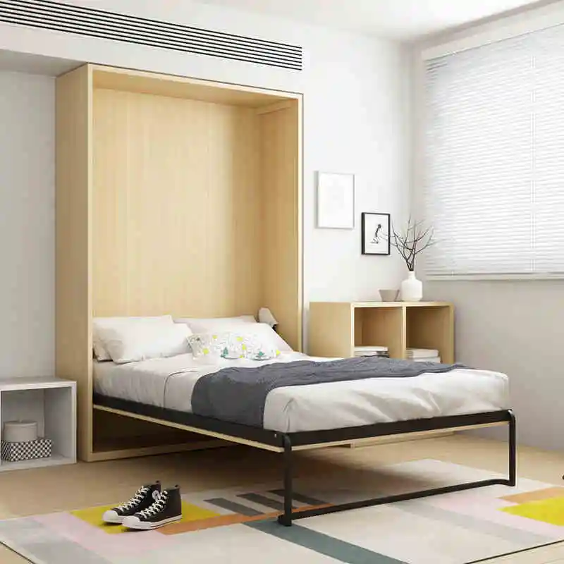 Cama de pared multifuncional con escritorio, muebles de dormitorio, cama King Murphy