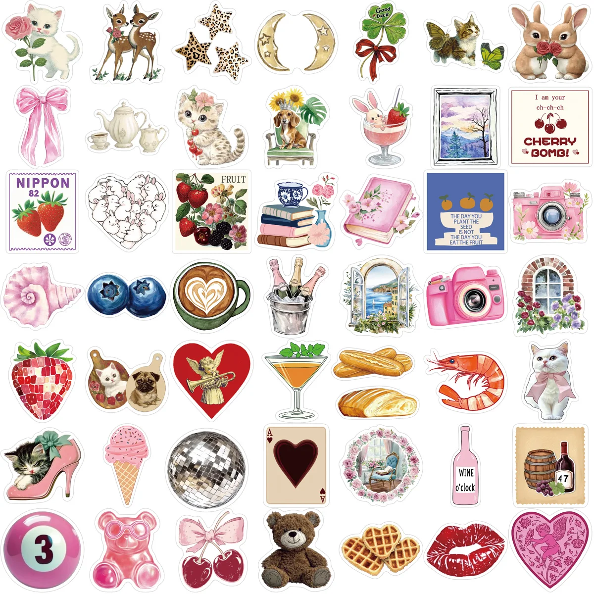 50 шт. розовые наклейки Aesthe – обзор и цена Phone Cases Pinterest