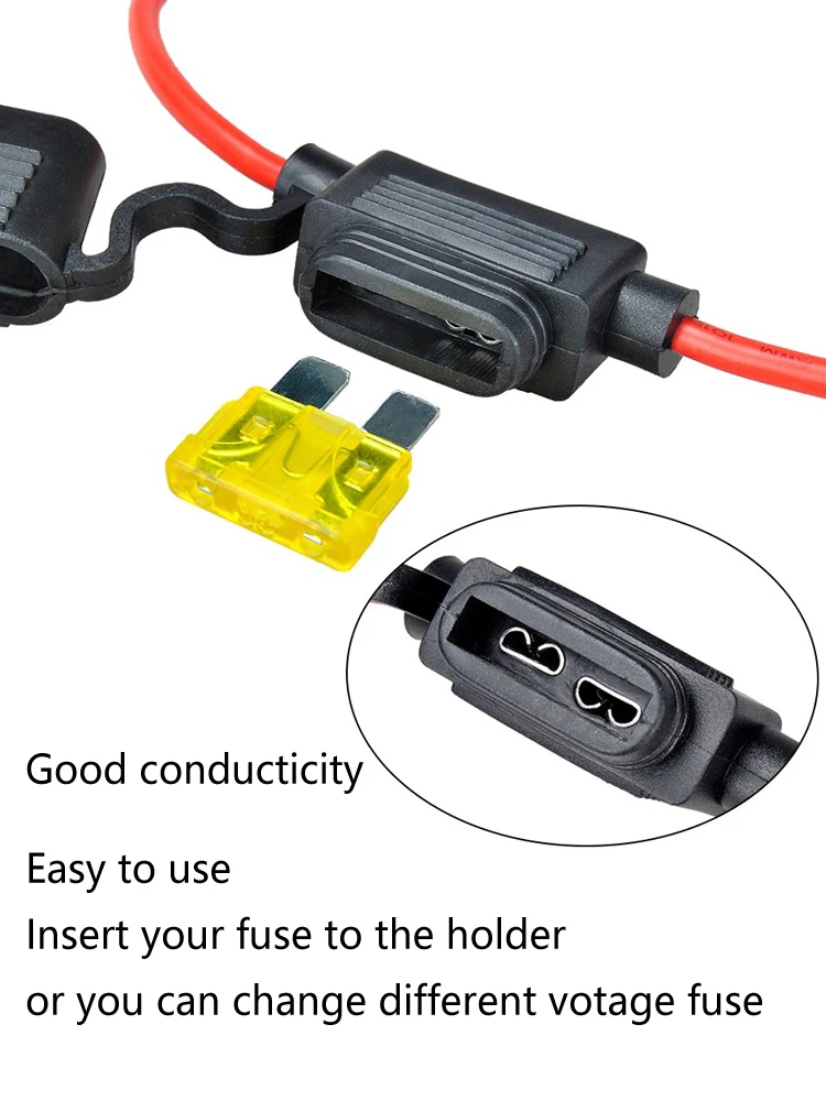 5/10pcs Car Fuse Holder Mini Blade Adapter Splash-proof Box in Line Cutoff Switch Socket 12V 30A Car Waterproof Fuse Socket