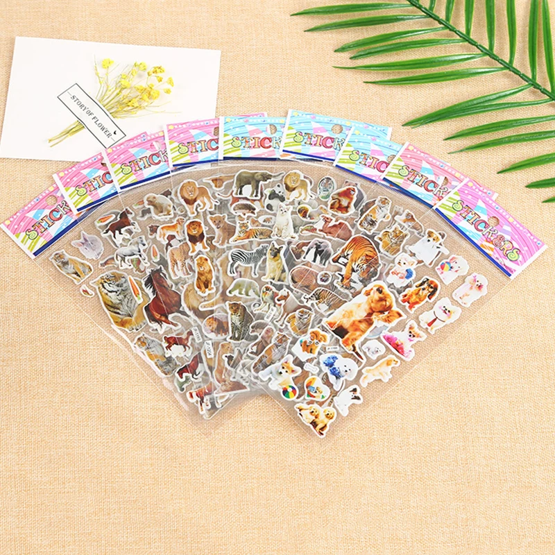 40Sheets Random Assorted Styles 3D Bubble PVC Sticker Multi-purpose Stationery Decorative Sticker for Planner Diary Notebook ZYF