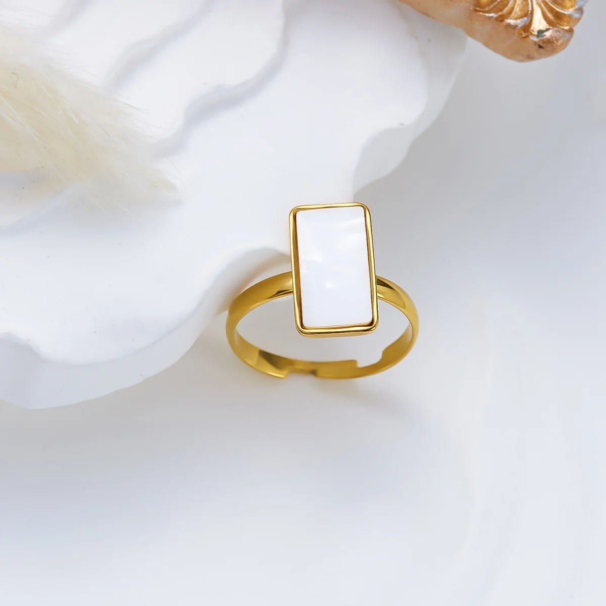 Edelstahl-Emaille-Spiral-Geometrie-Fingerringe für Damen und Herren, Vintage Französische Sonnen-Blatt-Blumen-Ringe, Modeschmuck für Partys. – Detail 26