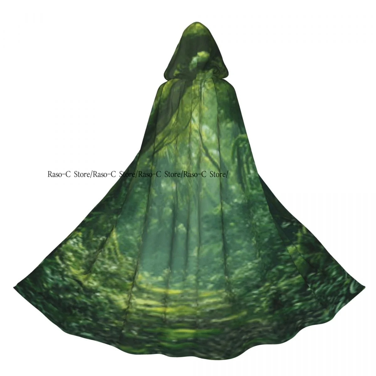 

Adult Cloak Cape Hooded Beautiful Forest Medieval Costume Witch Wicca Vampire Elf Purim Carnival Party