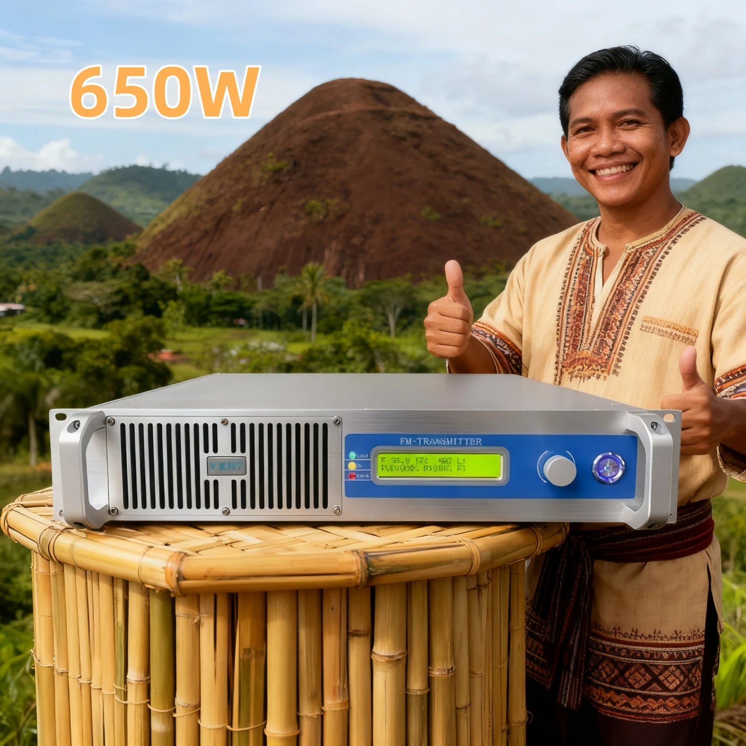 

YXHT-1-650W FM Transmitter - Long-Lasting Durability, Good Reputation, L/R Signal Inputs, Energy-Saving