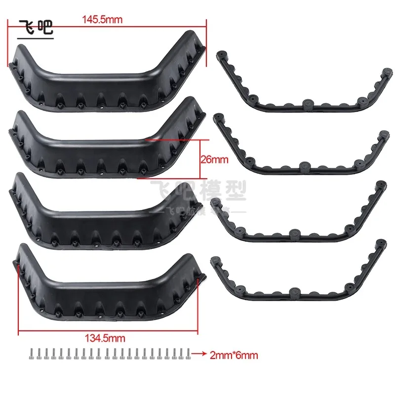 Metal Wheel Arches Widened Plastic Mudguards for 1/10 RC Crawler Car Jeep Chevrolet TRX6 VS4 JIMNY DIY Modification Accessories