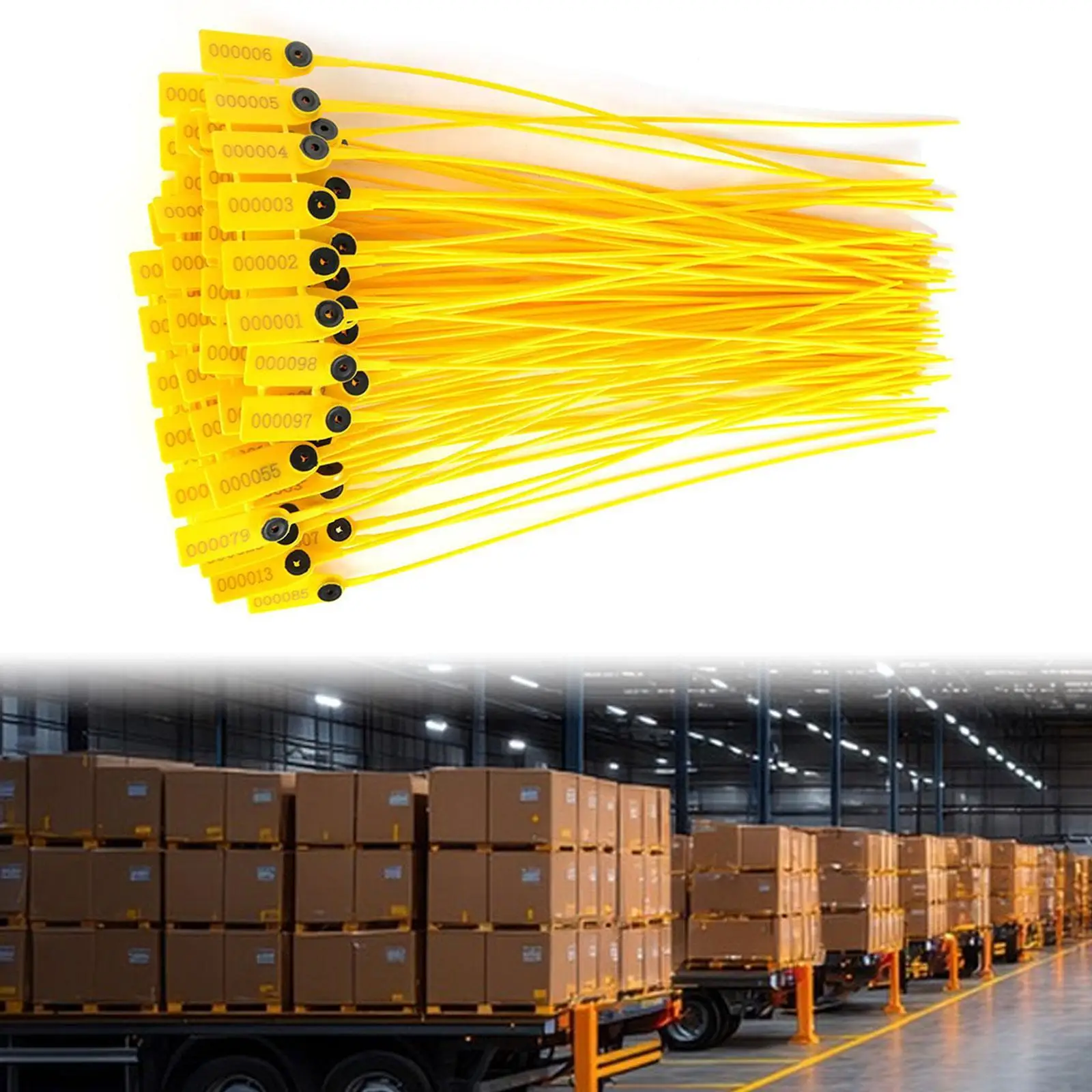 100x Serialized Flag Numbered Cable Zip Ties Utility Weather Resistant Versatile