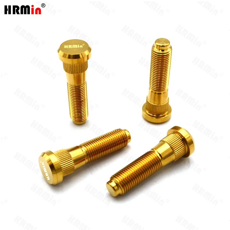 HRMin High quality Gr.5 titanium wheel stud M12*1.5*55/60/65 mm for Toyota Honda, Mazda, Ford Buick Hyundai Chevrolet Mitsubishi