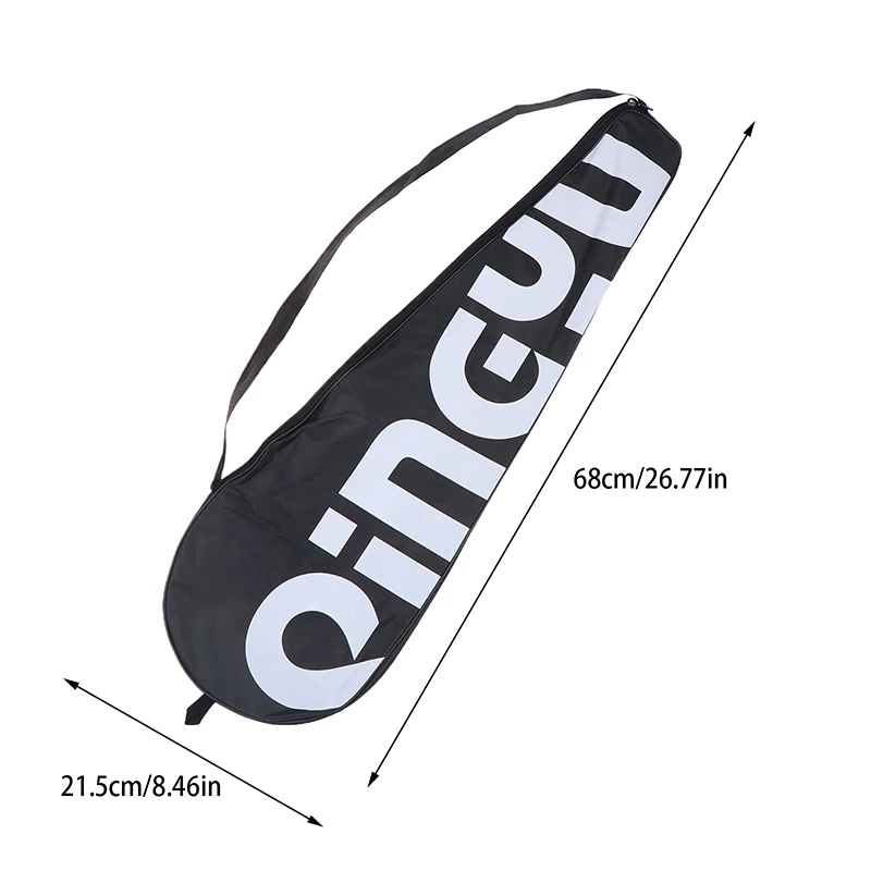 حقيبة مضرب كرة الريشة - حقيبة ذات سعة كبيرة بكتف واحد - حقيبة حمل مضرب رياضية محمولة - غطاء واقي ومستلزمات رياضية