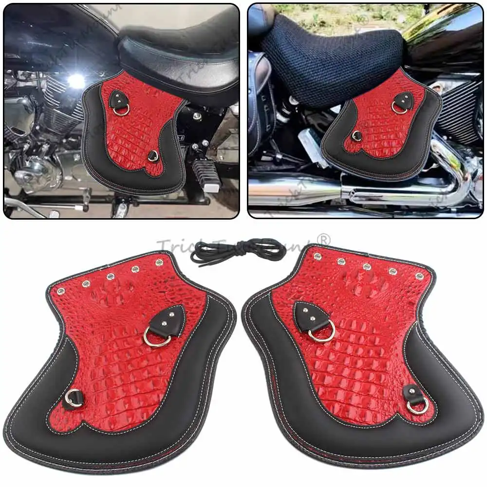 Universal Motorcycle PU Leather Heat Shield Deflectors For Harley Street Glide 883 1200 Dyna Yamaha Honda Indian New Accessories