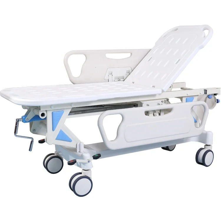 Manual Emergency Hospital Patient Transport Stretcher Transfer Trolley