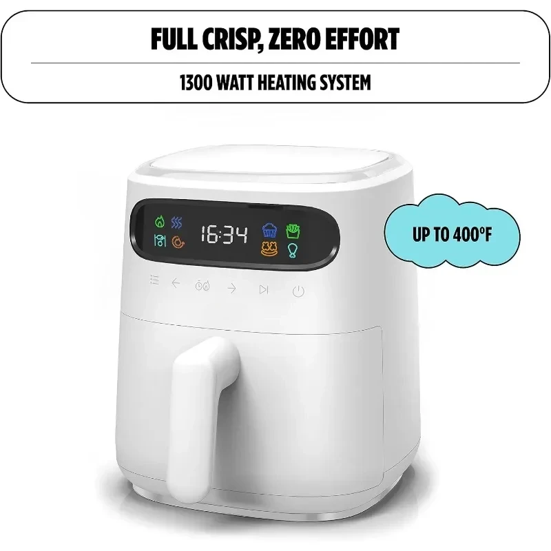 Digital Air Fryer Touchscreen Temperature Control Timer and Auto-off Features Comes with Silicone Cupcake Molds