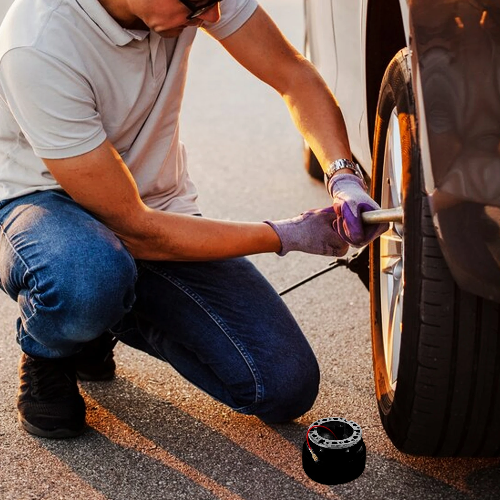 

1Set Quick Release Steering Wheel Kit Modification Device Easy Installation Without Tools Improved Grip Handling Car Accessory