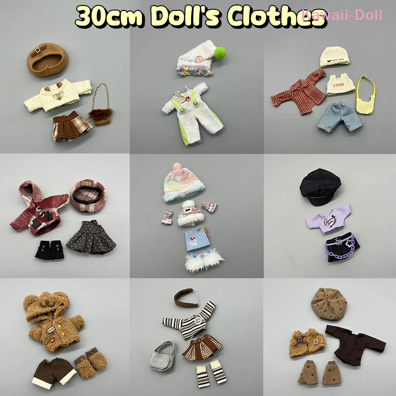 1Set 30cm Puppenkleidung, pelziges, süßes Winteroutfit, 1/6 Puppenzubehör, Anziehspielzeug für Kinder