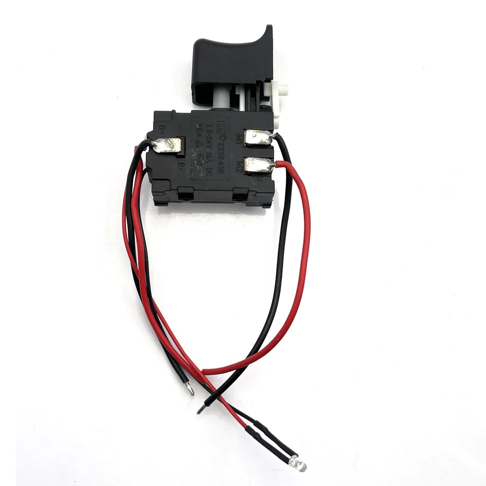 1 Uds taladro eléctrico a prueba de polvo Control de velocidad botón gatillo interruptor conector DC 7,2-24V