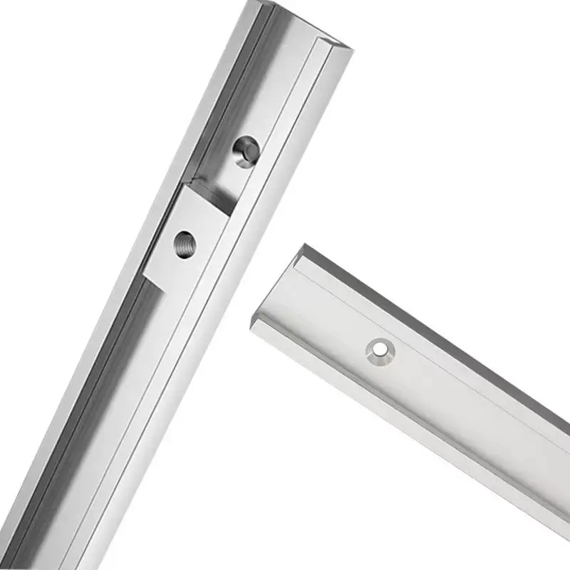 19type Aluminum Double Cut T-Track Frosted Anodized Predrilled T Slot Rail with Wood Screws for Woodworking Clamps Set of 4 Blue