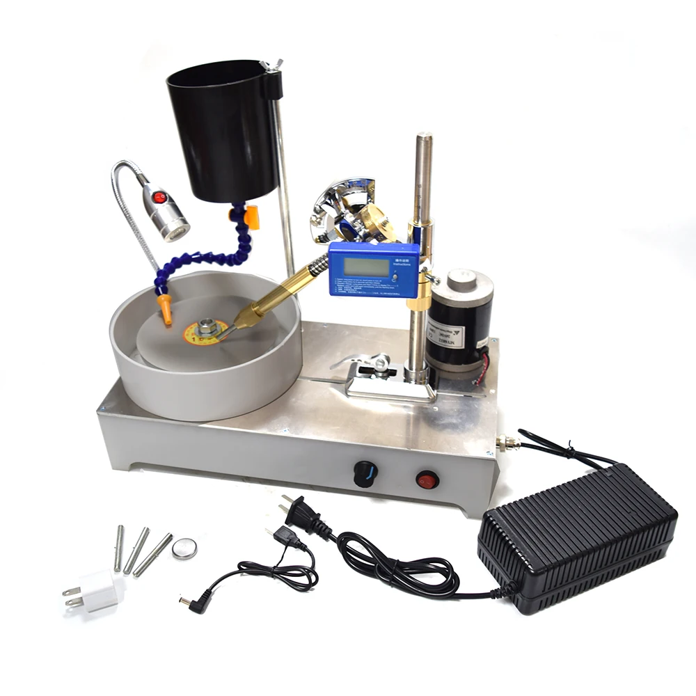 

Машина для огранки драгоценных камней, 1800 об/мин, машина для угла нефрита, 120 Вт, угол нефритового камня, цифровая машина для ювелирных изделий, полировщик ювелирных изделий со светодиодом