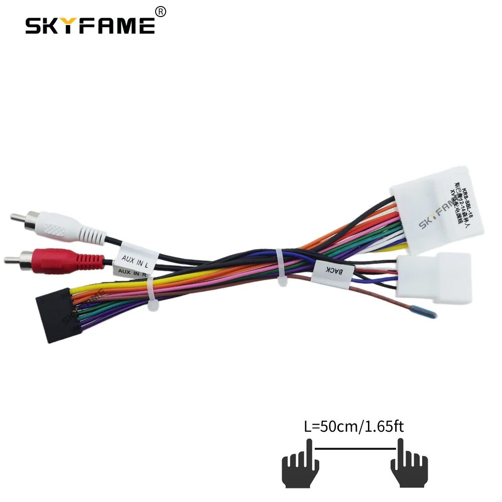 SKYFAME Car 16pin Wiring Harness Adapter Android Radio Power Cable For Subaru Forester XV Low-End view 5
