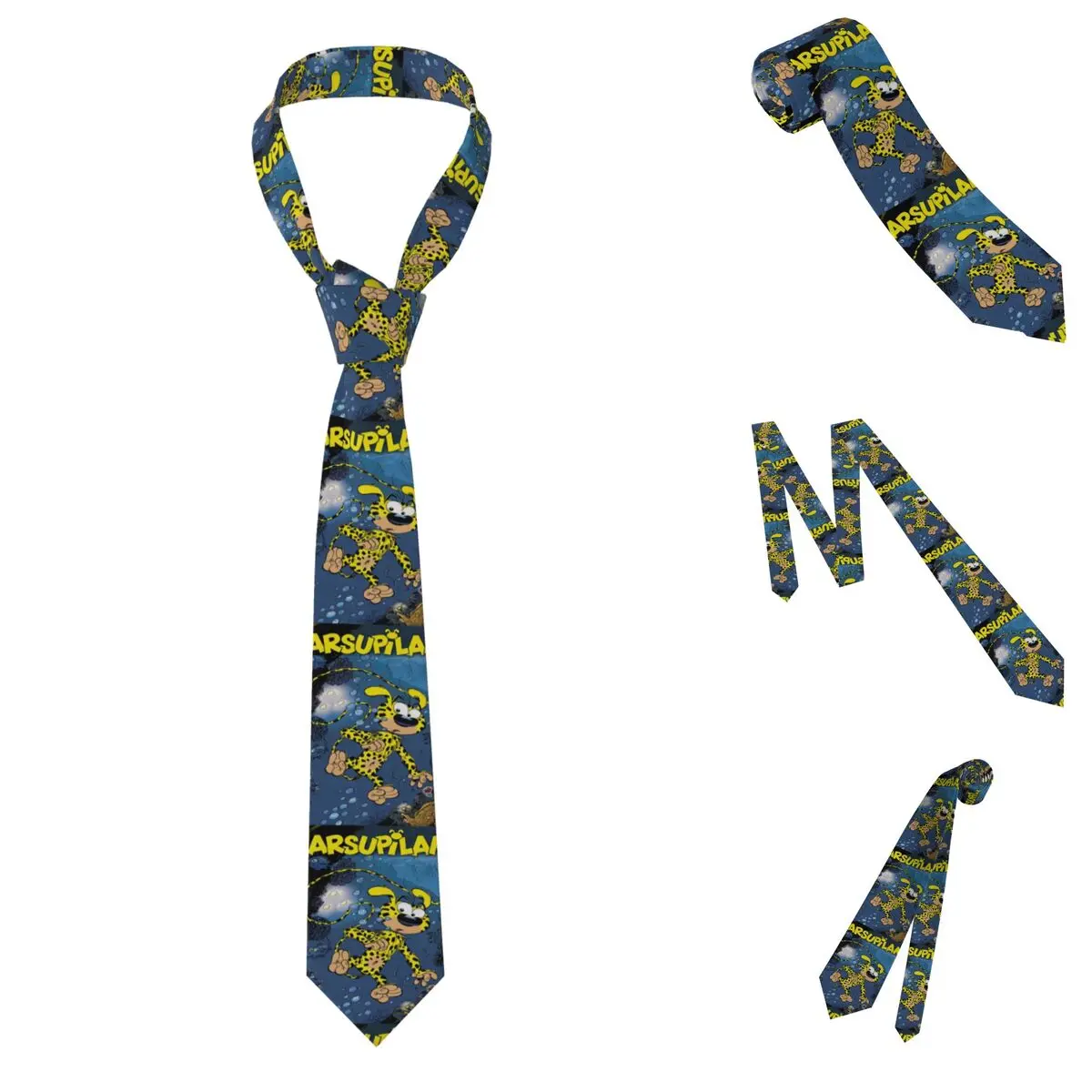 Art - Marsupilami 18 Necktie for Men Silk Polyester Slim Neck Ties Wedding Accessories Tie Casual Gravatas