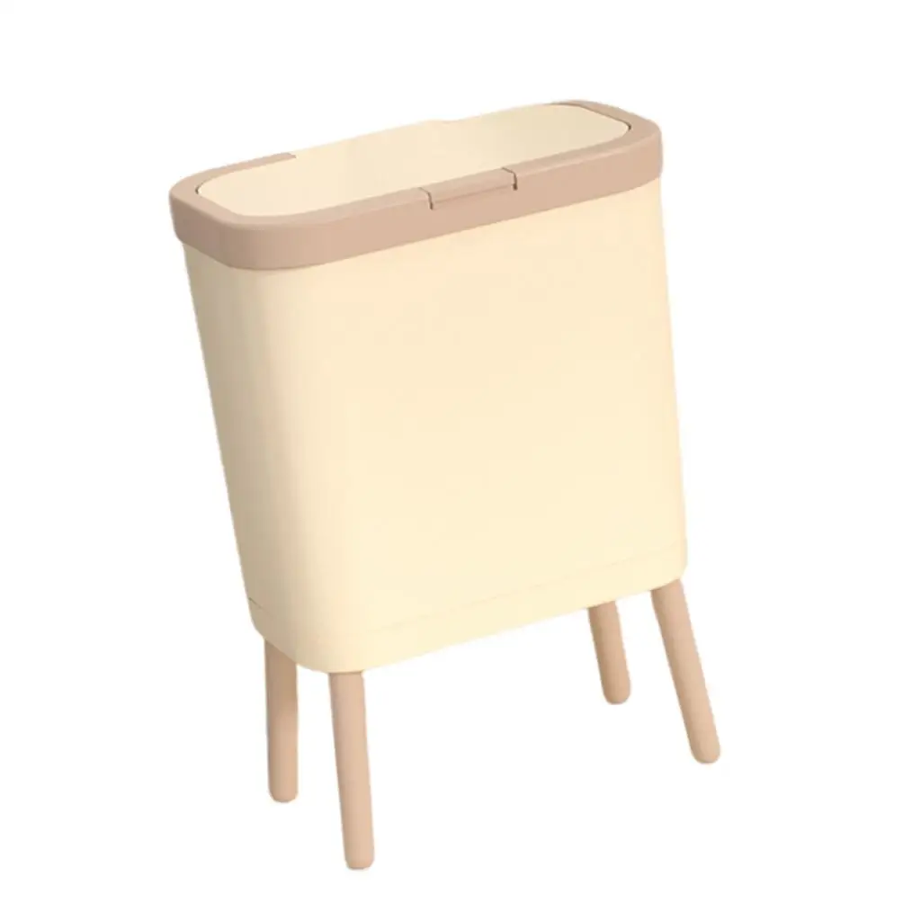 

Trash Can Lightweight with Legs Easy to Clean Wastebasket Fashion Waste Basket for Bathroom Dormitories Household Office Bedroom