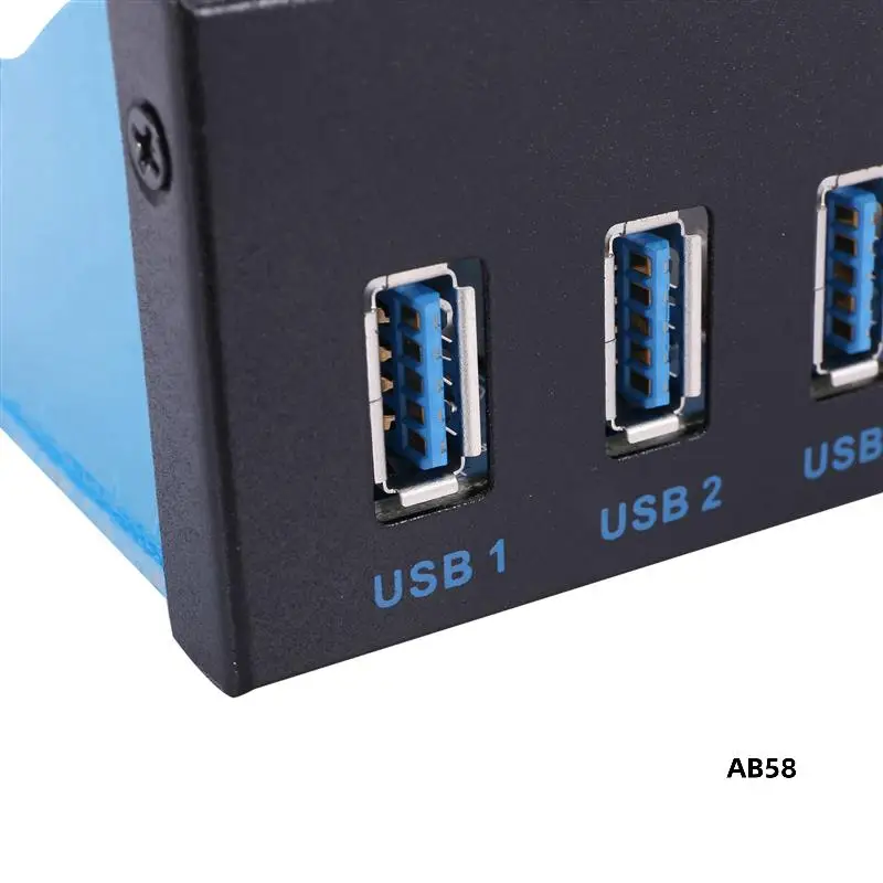 6 x 19-poliger bis 8-Port-USB 3.0-Hub, 5,25 Zoll CD-Rom-Laufwerksschacht, CD-Rom-Frontplatte für Computergehäuse