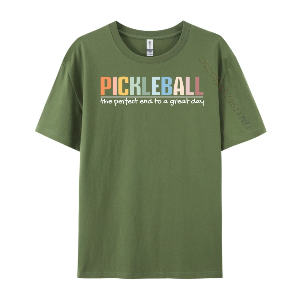 Pickleball The Perfect End To A Great Day Pickleball Christian Tshirt Men Anime T Shirts Mother's Day Shirts Men's T-Shirts