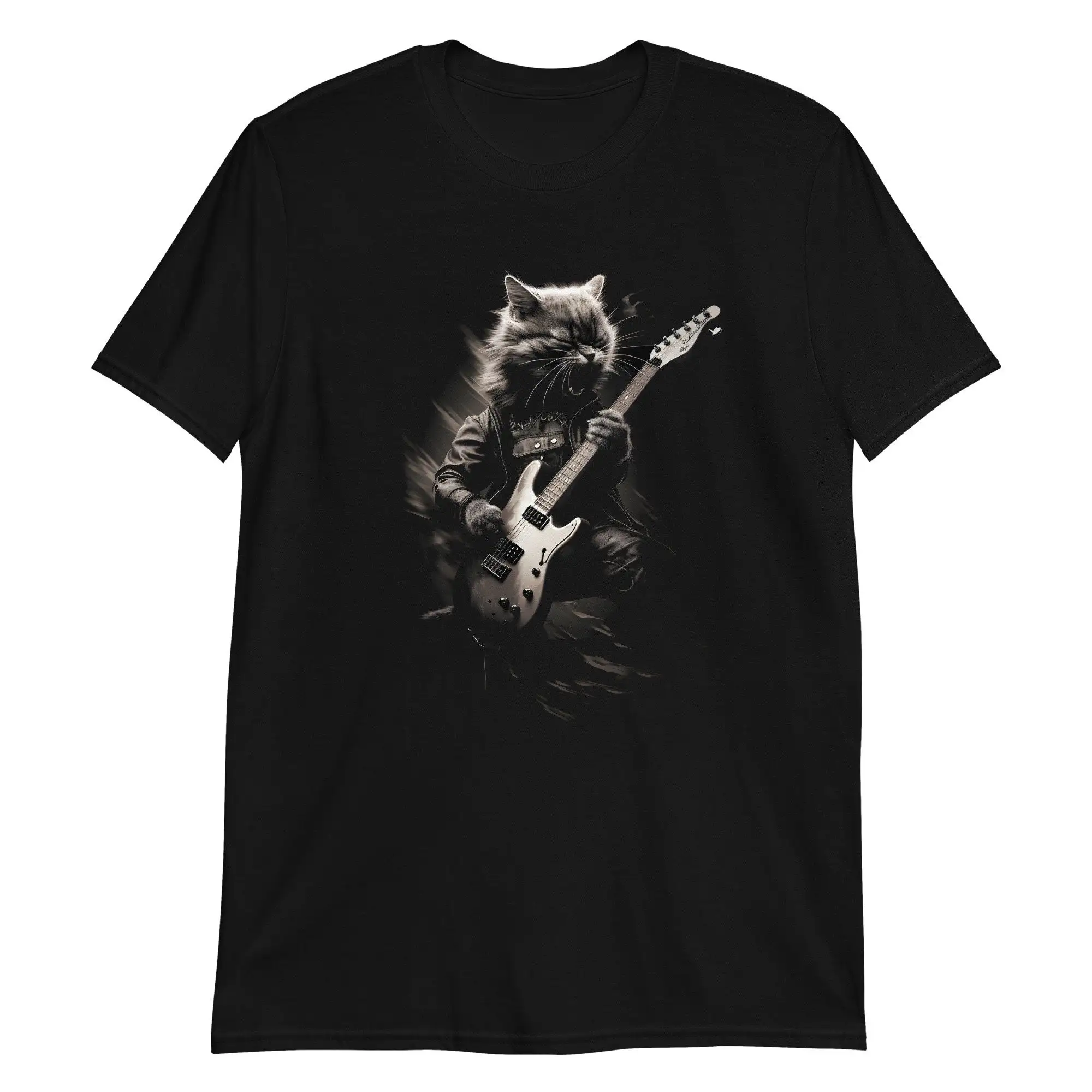 Guitar Cat Hero Jamming Electric T Shirt