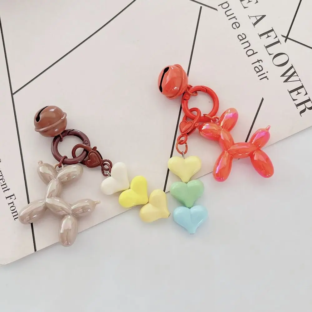 Fashion Kawaii Dog Balloon Keychain Cute Dog Jelly Dog Key Chain ins Y2K Love Puppy Keyring Hanging Accessory