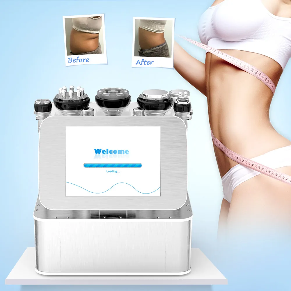 6 in 1 Ultrasonic 40K Cavitation Radio Frequency Machine Professional BIO Vacuum Cellulite Reduction Machine Body Face Massager