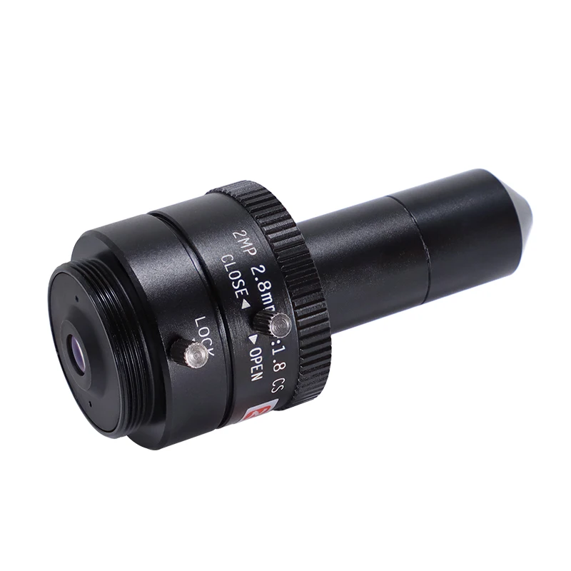 2.0 ميجابيكسل دليل ايريس مثقاب فتحة المسامير 2.8 مللي متر ، 1/2.5 "CS جبل عدسة ، عدسات كاميرات مراقبة لآلة الرؤية عدسة الكاميرات