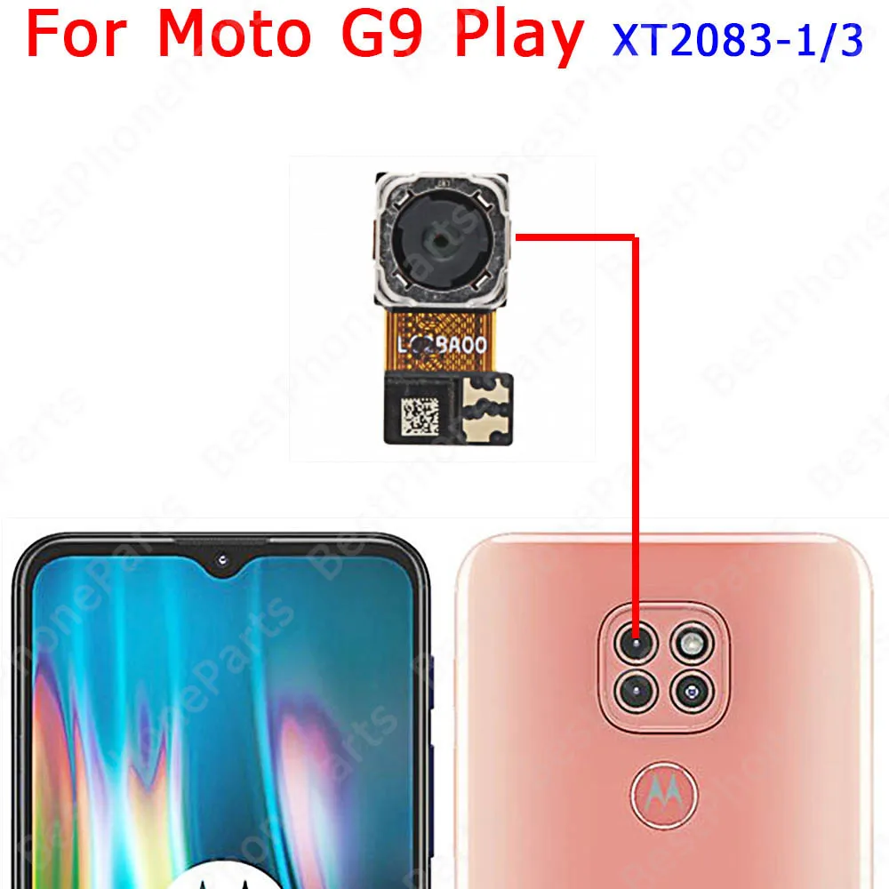 Per Motorola Moto G9 Play G9 Plus Power Back anteriore vista posteriore posteriore grande modulo fotocamera Selfie cavo flessibile di ricambio