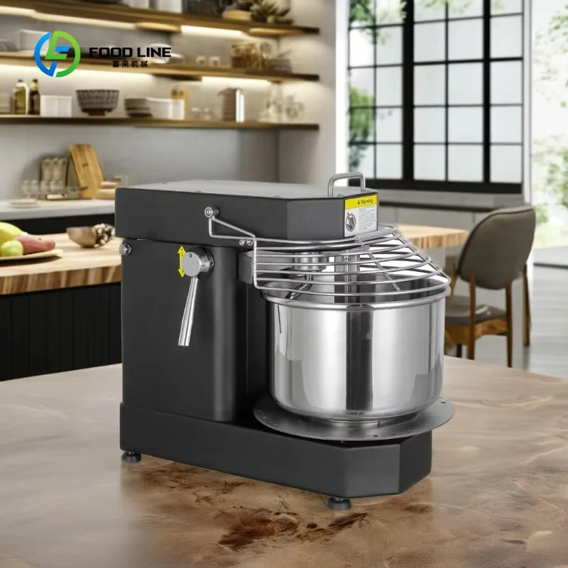 Customized Mini Spiral Dough Mixer 7L/10L - Single Phase Electric Bakery Bread Mixer with Removable Bowl