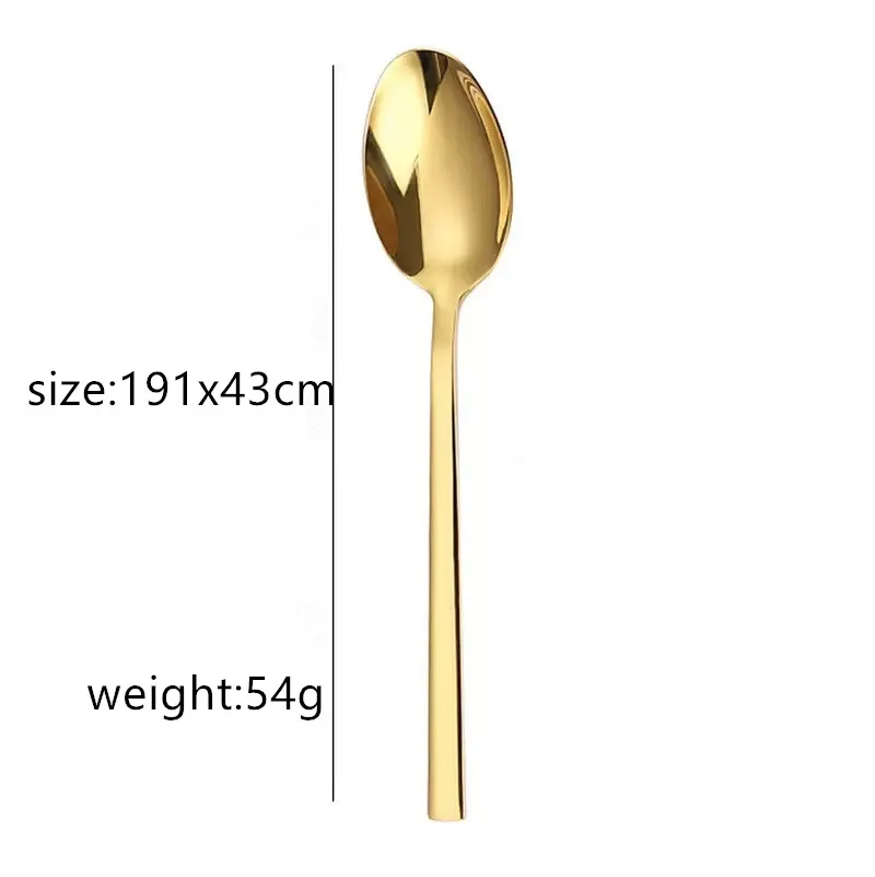 

410 Gold Plate Tableware Set Eco-friendly Mirror Polished Fork and Spoon Hotel Ex-Factory Price MOQ 2 pieces