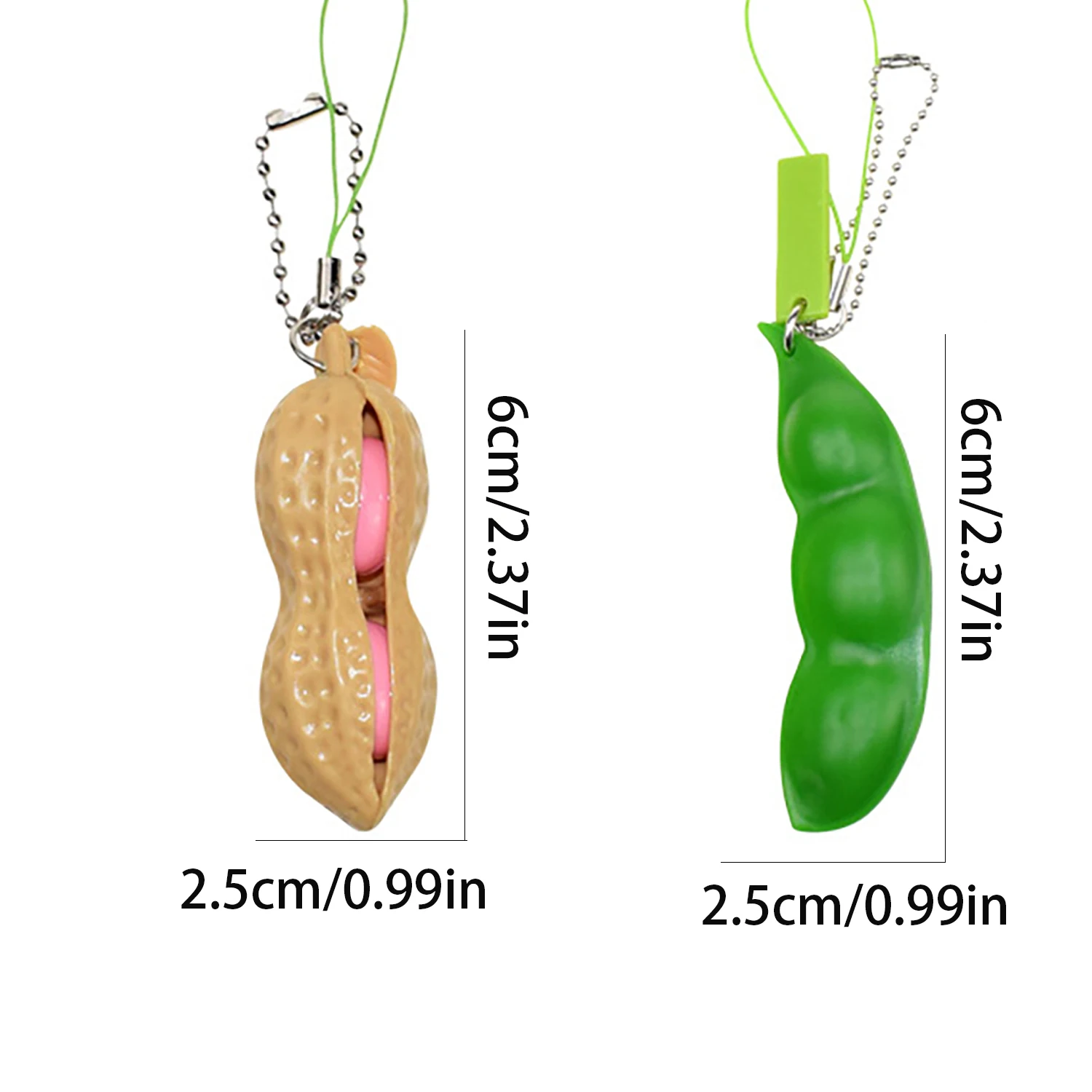 스트레스 해소 땅콩 열쇠고리, 완두콩 꼬투리, 스트레스 해소 릴리스, 에다마메 짜기, 무제한 에다마메 장난감