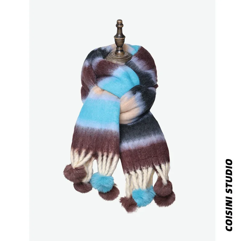 2024 Plaid Scarf for Women Winter Thickened Warm Scarf Decoration Winter Dress Couple Shawl Christmas Gift Birthday Gift