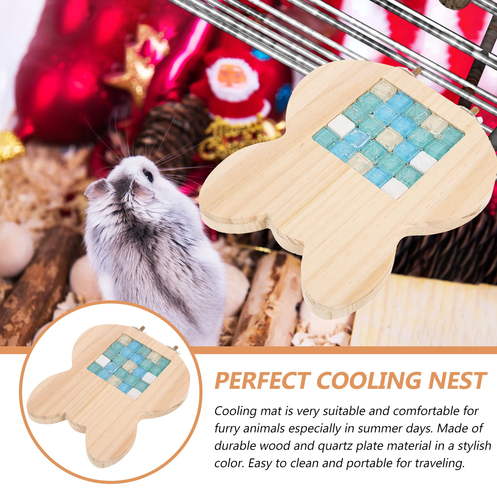 

Summer Hamster Cage Cooling Pad Stylish Color Durable Design Pet Cool Mat Easy to Clean Suitable for Small Animals