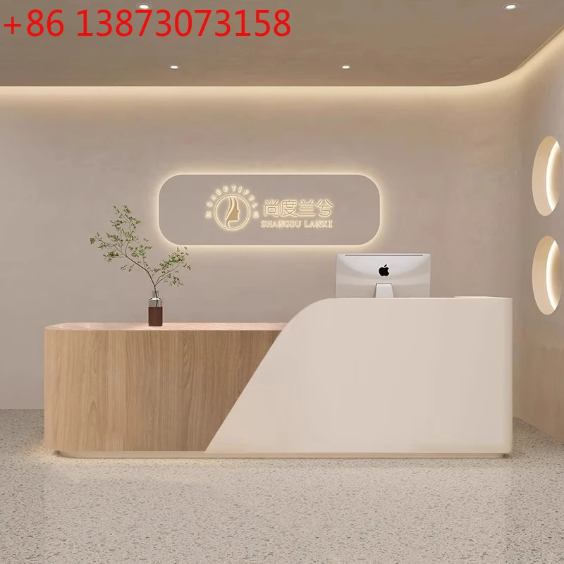 Log wind beauty salon checkout page counter dental clinic information desk yoga studio bar company front desk reception desk