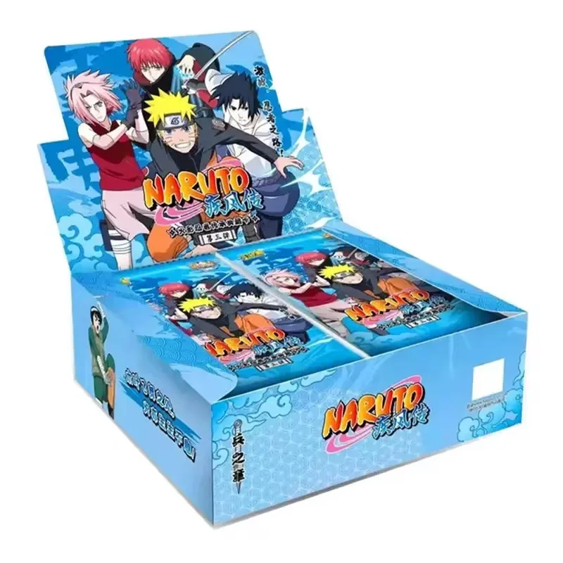 KAYOU-Paquete de refuerzo de tarjetas de la serie completa de Naruto auténtica, figura de Anime, tarjetas de colección raras, tarjeta Flash de