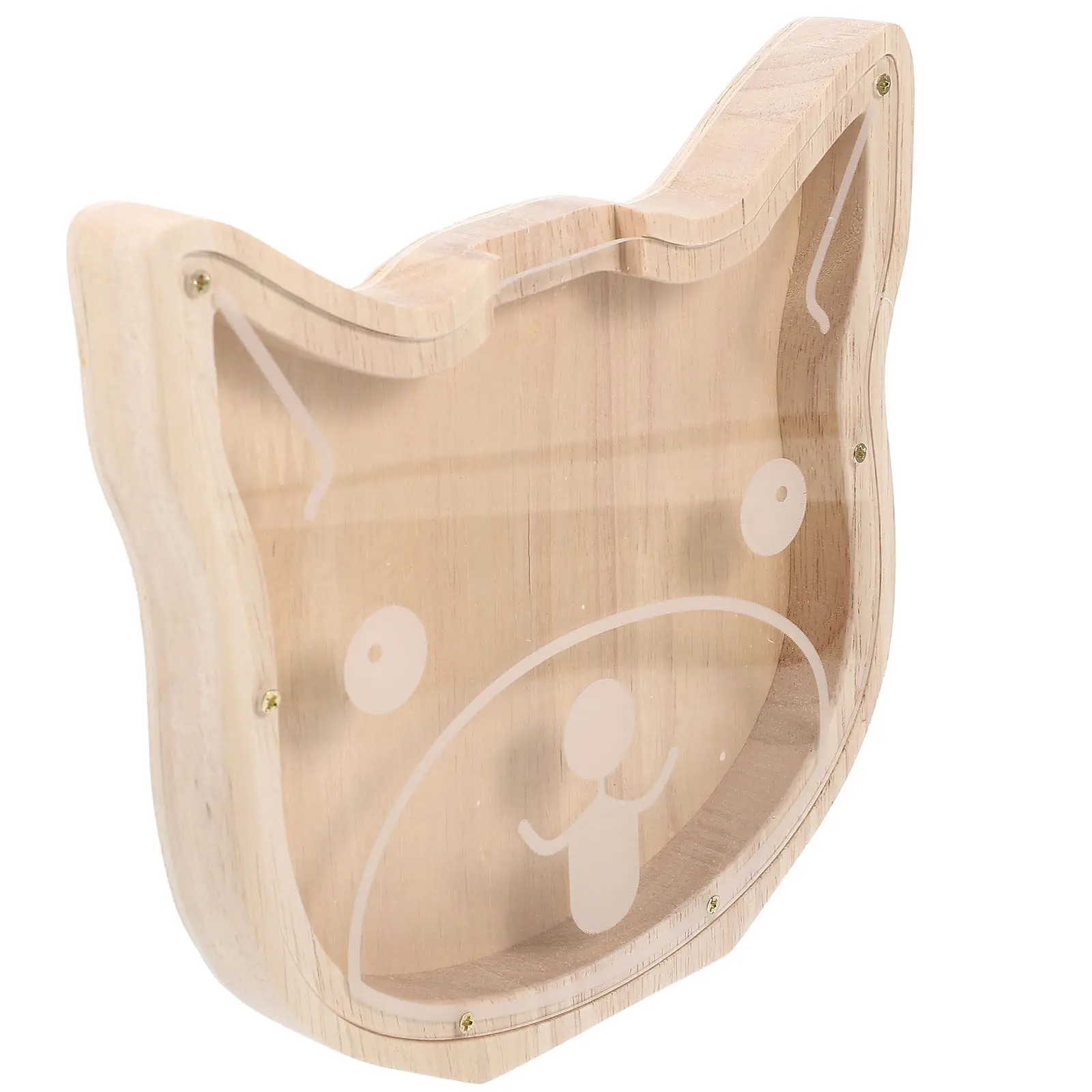 

High Grade Wooden Animal Coin Bank Piggy Bank for Boys Girls Large Capacity Decorative Savings Box Home Office Desk Ornament