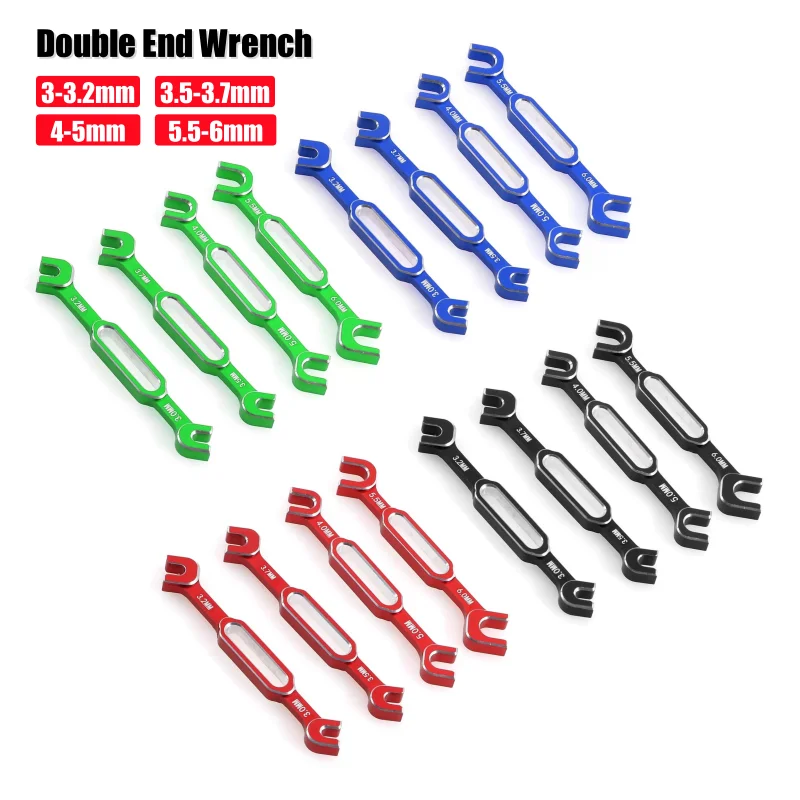 

4Pcs Wrench 3-3.2 3.5-3.7 4-5 5.5-6mm Double End Spanner Multifunction Universal Wrench For RC Car Traxxas Axial SCX10 Tools