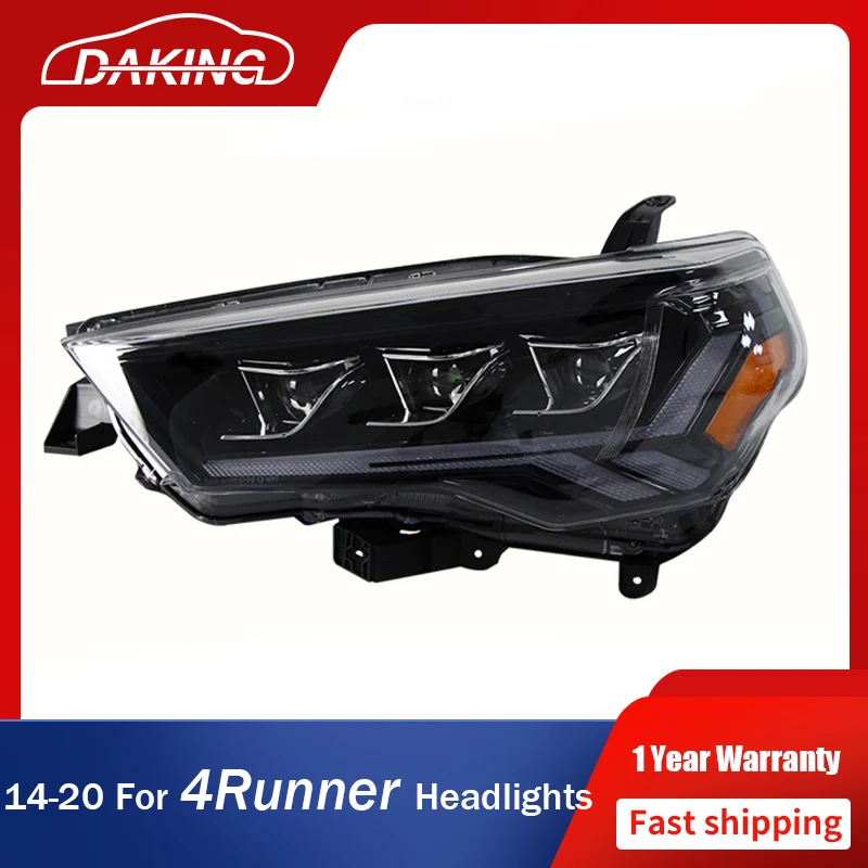 

Headlights Assembly for Toyota 4Runner 2014-2020 Headlamp Animation LED DRL Dyanmic Turn Signal Lights LED Lens Projector Lights