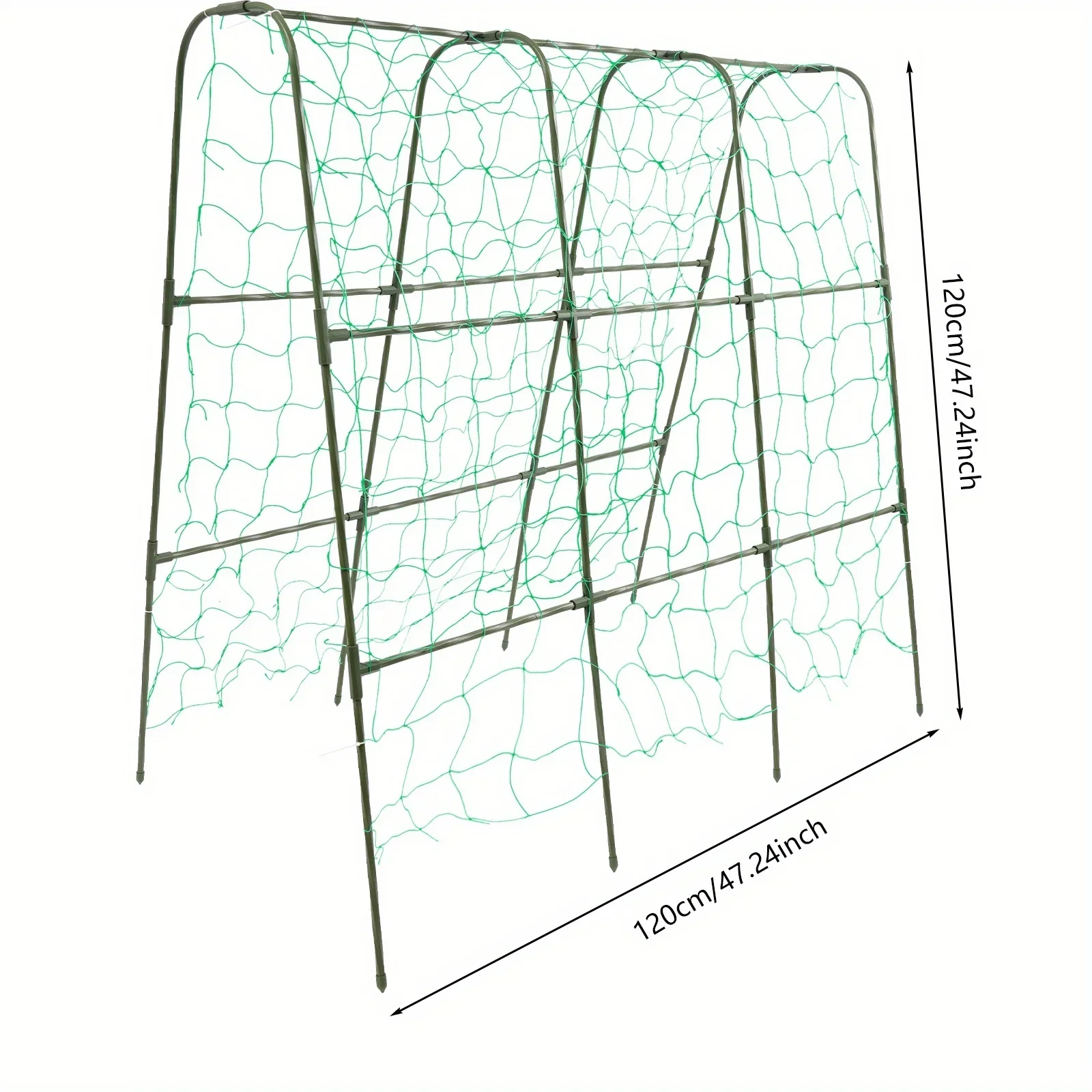 

120x120cm Climbing Vine Flower Rack with Net and 11mm Pipe Diameter, Ideal Gift for Various Climbing Plants, Steel
