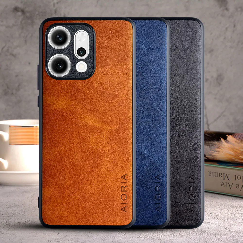 Funda para Oppo Reno 14 13 12 11 10 Pro Plus Reno11 Reno12 Reno13 Reno14 F 5G coque Funda de cuero Vintage de lujo funda capa