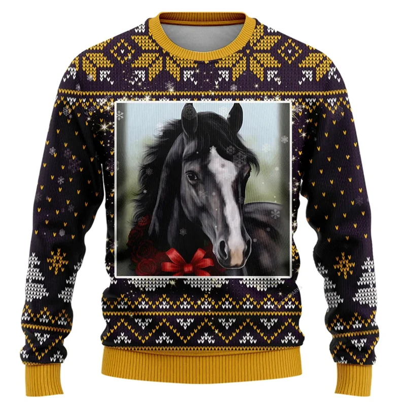 Ugly Christmas Sweater Women Men 3d Print Autumn Winter Pullover Cartoon Pattern Men Clothing New Casual Daily Wear Sweatshirts