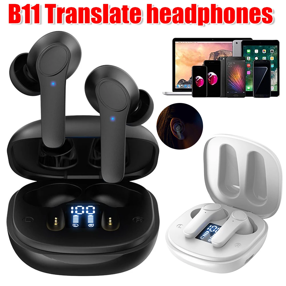 144 Languages Real time Translators Headphones AI Translator Earbuds 4 Mode Two-Way Smart instant voice translator for Travel