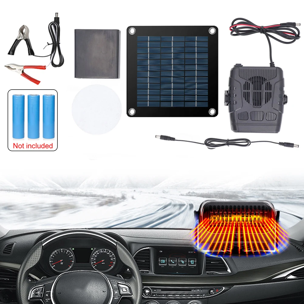 20W Single For Crystal Solar Panel Heater Solar Car Heater Defroster Kits Solar Panel Plus Heater With Battery Compartment