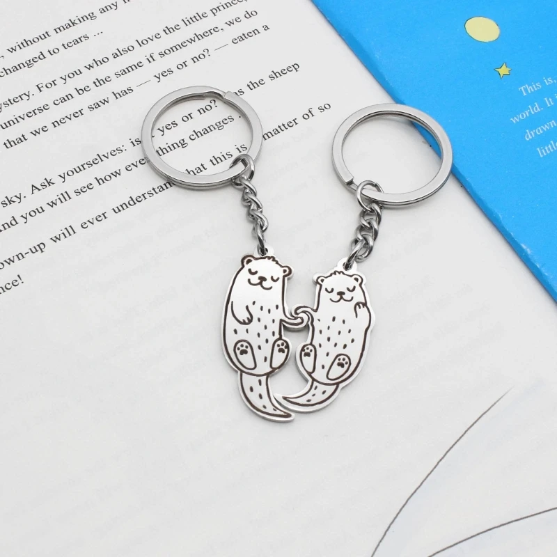 E0BF Otters Souvenir Keychain Functional Accessories Key Holder Suitable for Keys Bag