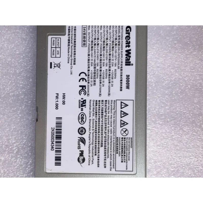 for Inspir Great Wall GW-CRPS3000L5R 3000W Power Supply Unit Original Disassembly Server PSU Module