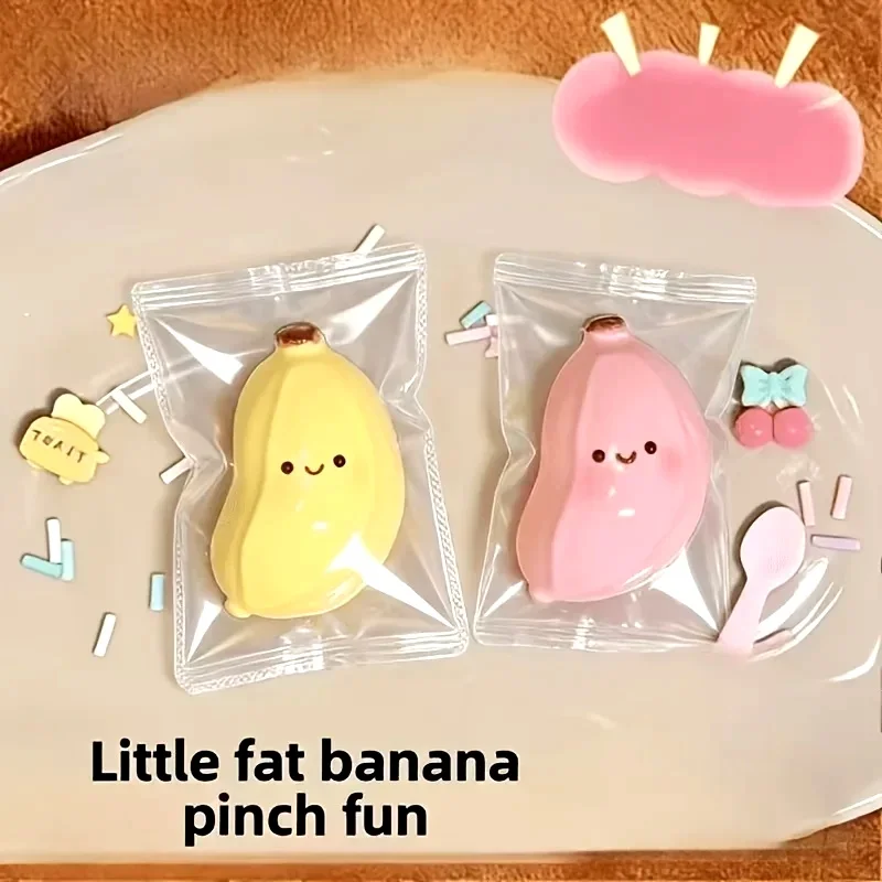 Realistic TABA Happy Mini Banana Squeeze Toy, soft to the touch and slow to rebound, perfect sensory toys, high-quality affordable children's toys, party gift package fillers, ideal gifts for holiday parties and birthday parties, classroom rewards